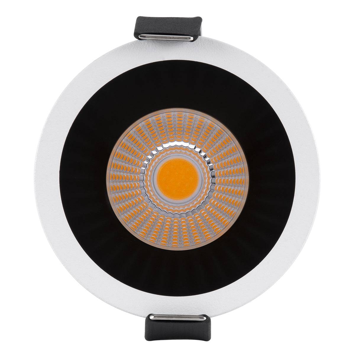 GloboStar® MICRO-B 60241 Χωνευτό LED Spot Downlight TrimLess Φ6cm 7W 875lm 38° AC 220-240V IP20 Φ6 x Υ7.8cm - Στρόγγυλο - Λευκό με Μαύρο Κάτοπτρο - Θερμό Λευκό 2700K - Bridgelux COB - 5 Years Warranty - ledmania.gr