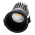 GloboStar® MICRO-B 60245 Χωνευτό LED Spot Downlight TrimLess Φ6cm 7W 875lm 38° AC 220-240V IP20 Φ6 x Υ7.8cm - Στρόγγυλο - Μαύρο - Θερμό Λευκό 2700K - Bridgelux COB - 5 Years Warranty - ledmania.gr