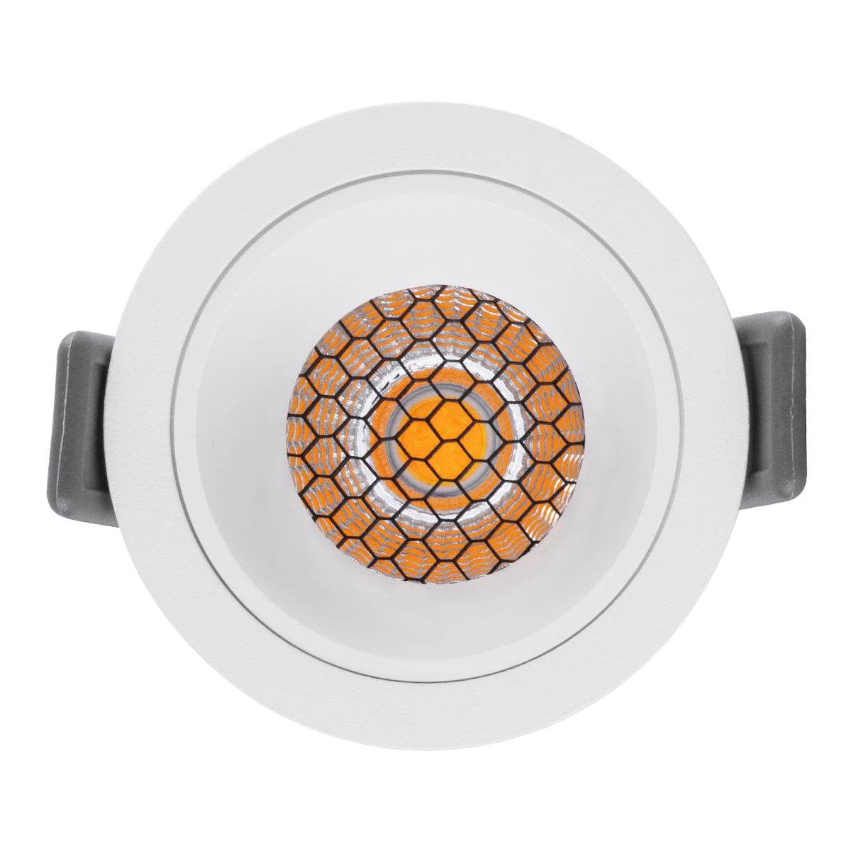 GloboStar® PLUTO-S 60248 Χωνευτό LED Spot Downlight TrimLess Φ6.4cm 7W 910lm 38° AC 220-240V IP20 Φ6.4 x Υ4.9cm - Στρόγγυλο - Λευκό & Anti-Glare HoneyComb - Φυσικό Λευκό 4500K - Bridgelux COB - 5 Years Warranty - ledmania.gr