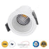 GloboStar® PLUTO-S 60249 Χωνευτό LED Spot Downlight TrimLess Φ6.4cm 7W 875lm 38° AC 220-240V IP20 Φ6.4 x Υ4.9cm - Στρόγγυλο - Λευκό & Anti-Glare HoneyComb - Θερμό Λευκό 2700K - Bridgelux COB - 5 Years Warranty - ledmania.gr