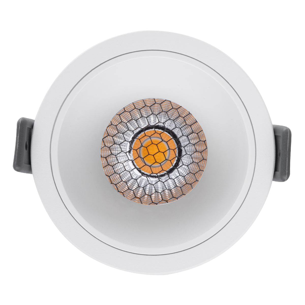 GloboStar® PLUTO-M 60254 Χωνευτό LED Spot Downlight TrimLess Φ8.4cm 10W 1300lm 38° AC 220-240V IP20 Φ8.4 x Υ5.9cm - Στρόγγυλο - Λευκό & Anti-Glare HoneyComb - Φυσικό Λευκό 4500K - Bridgelux COB - 5 Years Warranty - ledmania.gr