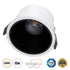 GloboStar® PLUTO-B 60258 Χωνευτό LED Spot Downlight TrimLess Φ10.4cm 15W 1950lm 38° AC 220-240V IP20 Φ10.4 x Υ6.5cm - Στρόγγυλο - Λευκό με Μαύρο Κάτοπτρο & Anti-Glare HoneyComb - Φυσικό Λευκό 4500K - Bridgelux COB - 5 Years Warranty - ledmania.gr