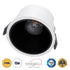 GloboStar® PLUTO-B 60259 Χωνευτό LED Spot Downlight TrimLess Φ10.4cm 15W 1875lm 38° AC 220-240V IP20 Φ10.4 x Υ6.5cm - Στρόγγυλο - Λευκό με Μαύρο Κάτοπτρο & Anti-Glare HoneyComb - Θερμό Λευκό 2700K - Bridgelux COB - 5 Years Warranty - ledmania.gr