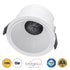 GloboStar® PLUTO-B 60261 Χωνευτό LED Spot Downlight TrimLess Φ10.4cm 15W 1875lm 38° AC 220-240V IP20 Φ10.4 x Υ6.5cm - Στρόγγυλο - Λευκό & Anti-Glare HoneyComb - Θερμό Λευκό 2700K - Bridgelux COB - 5 Years Warranty - ledmania.gr