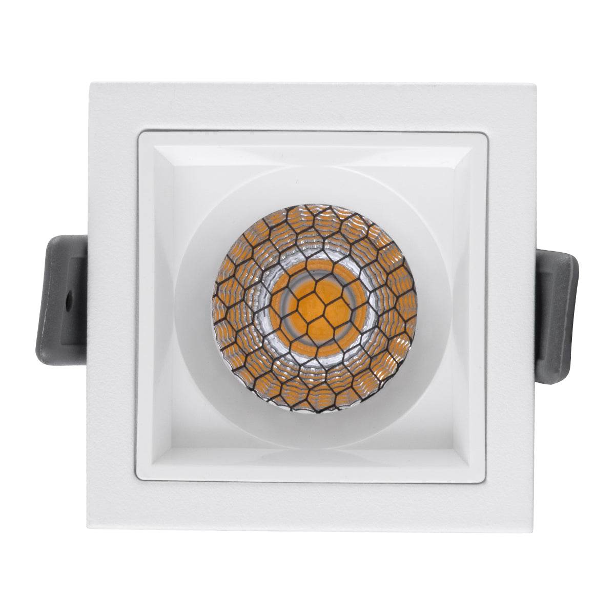 GloboStar® PLUTO-S 60266 Χωνευτό LED Spot Downlight TrimLess Μ6.4xΠ6.4cm 7W 910lm 38° AC 220-240V IP20 Μ6.4 x Π6.4 x Υ4.9cm - Τετράγωνο - Λευκό & Anti-Glare HoneyComb - Φυσικό Λευκό 4500K - Bridgelux COB - 5 Years Warranty - ledmania.gr