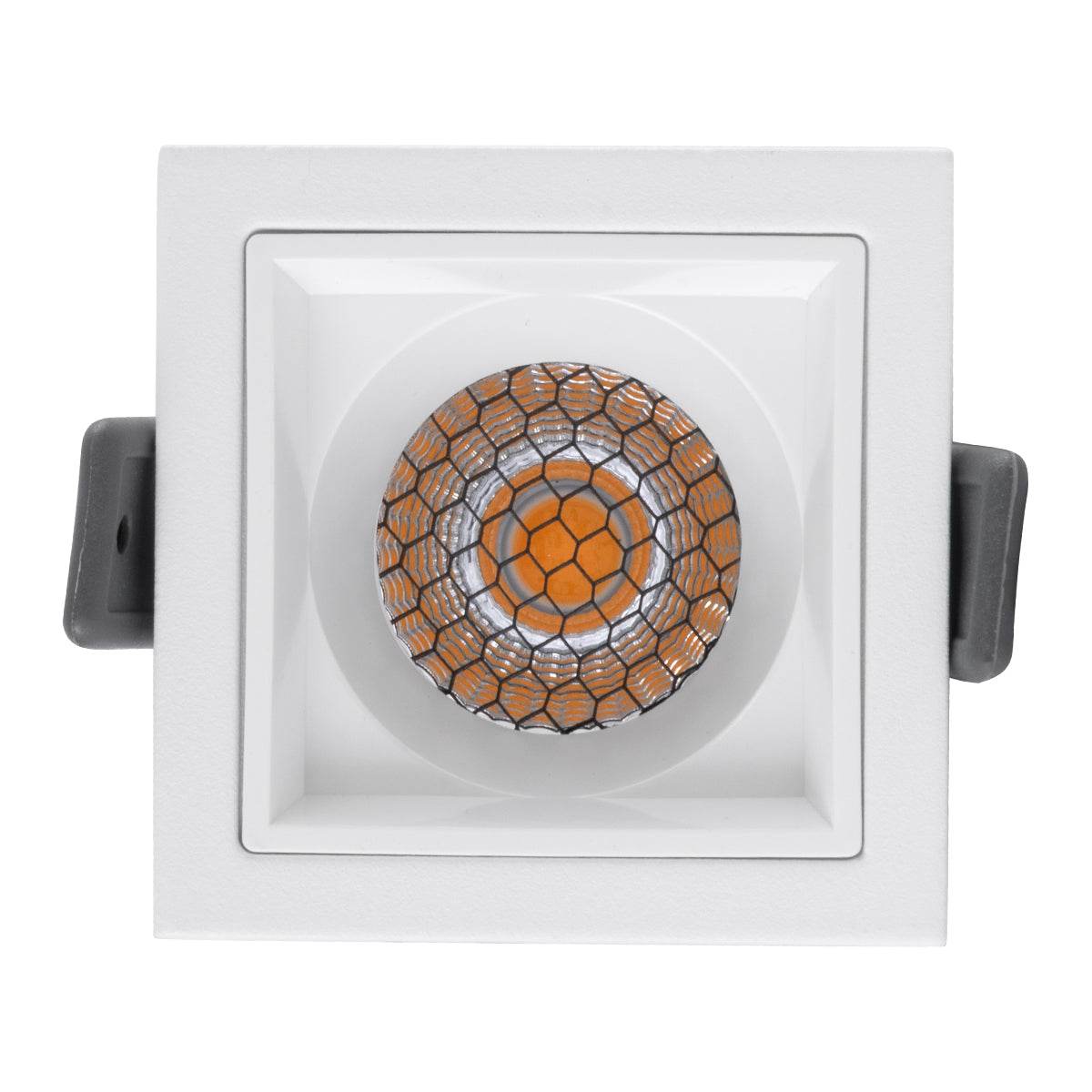 GloboStar® PLUTO-S 60267 Χωνευτό LED Spot Downlight TrimLess Μ6.4xΠ6.4cm 7W 875lm 38° AC 220-240V IP20 Μ6.4 x Π6.4 x Υ4.9cm - Τετράγωνο - Λευκό & Anti-Glare HoneyComb - Θερμό Λευκό 2700K - Bridgelux COB - 5 Years Warranty - ledmania.gr