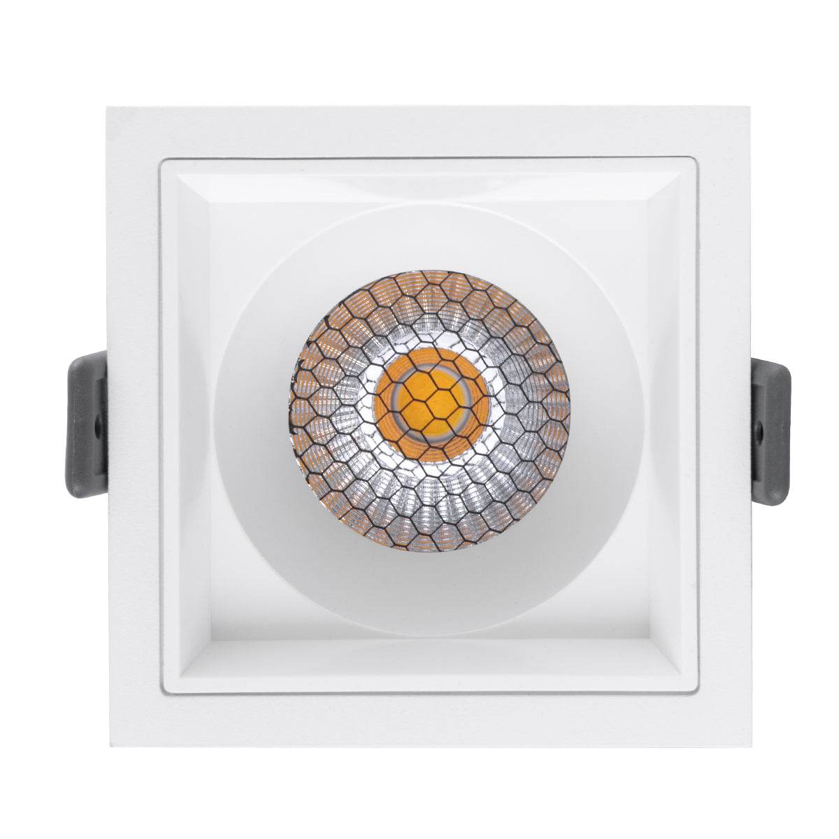 GloboStar® PLUTO-M 60272 Χωνευτό LED Spot Downlight TrimLess Μ8.4xΠ8.4cm 10W 1300lm 38° AC 220-240V IP20 Μ8.4 x Π8.4 x Υ5.9cm - Τετράγωνο - Λευκό & Anti-Glare HoneyComb - Φυσικό Λευκό 4500K - Bridgelux COB - 5 Years Warranty - ledmania.gr