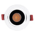 GloboStar® LEO-R 60282 Χωνευτό LED Spot Downlight TrimLess Φ8.5cm 10W 1300lm 38° AC 220-240V IP20 Φ8.5 x Υ6.6cm - Στρόγγυλο - Κινούμενο - Λευκό με Μαύρο Κάτοπτρο & Anti-Glare HoneyComb - Φυσικό Λευκό 4500K - Bridgelux COB - 5 Years Warranty - ledmania.gr