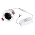 GloboStar® LEO-R 60282 Χωνευτό LED Spot Downlight TrimLess Φ8.5cm 10W 1300lm 38° AC 220-240V IP20 Φ8.5 x Υ6.6cm - Στρόγγυλο - Κινούμενο - Λευκό με Μαύρο Κάτοπτρο & Anti-Glare HoneyComb - Φυσικό Λευκό 4500K - Bridgelux COB - 5 Years Warranty - ledmania.gr