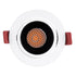 GloboStar® LEO-R 60283 Χωνευτό LED Spot Downlight TrimLess Φ8.5cm 10W 1250lm 38° AC 220-240V IP20 Φ8.5 x Υ6.6cm - Στρόγγυλο - Κινούμενο - Λευκό με Μαύρο Κάτοπτρο & Anti-Glare HoneyComb - Θερμό Λευκό 2700K - Bridgelux COB - 5 Years Warranty - ledmania.gr