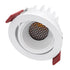 GloboStar® LEO-R 60285 Χωνευτό LED Spot Downlight TrimLess Φ8.5cm 10W 1250lm 38° AC 220-240V IP20 Φ8.5 x Υ6.6cm - Στρόγγυλο - Κινούμενο - Λευκό & Anti-Glare HoneyComb - Θερμό Λευκό 2700K - Bridgelux COB - 5 Years Warranty - ledmania.gr