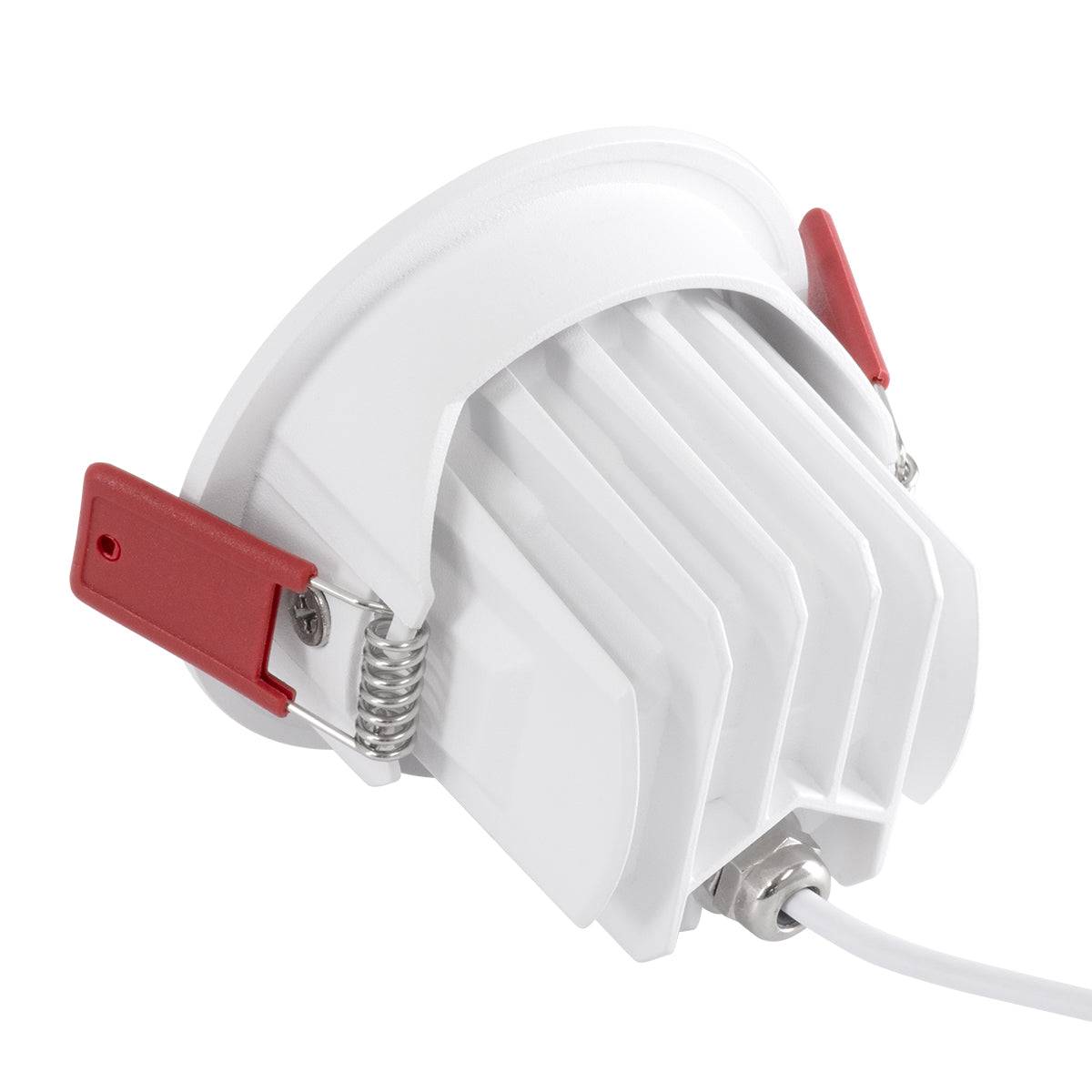 GloboStar® LEO-R 60285 Χωνευτό LED Spot Downlight TrimLess Φ8.5cm 10W 1250lm 38° AC 220-240V IP20 Φ8.5 x Υ6.6cm - Στρόγγυλο - Κινούμενο - Λευκό & Anti-Glare HoneyComb - Θερμό Λευκό 2700K - Bridgelux COB - 5 Years Warranty - ledmania.gr
