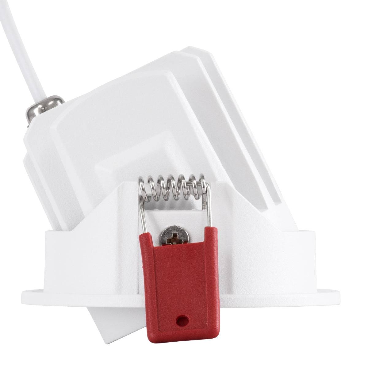 GloboStar® LEO-R 60285 Χωνευτό LED Spot Downlight TrimLess Φ8.5cm 10W 1250lm 38° AC 220-240V IP20 Φ8.5 x Υ6.6cm - Στρόγγυλο - Κινούμενο - Λευκό & Anti-Glare HoneyComb - Θερμό Λευκό 2700K - Bridgelux COB - 5 Years Warranty - ledmania.gr