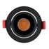 GloboStar® LEO-R 60287 Χωνευτό LED Spot Downlight TrimLess Φ8.5cm 10W 1250lm 38° AC 220-240V IP20 Φ8.5 x Υ6.6cm - Στρόγγυλο - Κινούμενο - Μαύρο & Anti-Glare HoneyComb - Θερμό Λευκό 2700K - Bridgelux COB - 5 Years Warranty - ledmania.gr