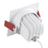 GloboStar® LEO-SQ 60289 Χωνευτό LED Spot Downlight TrimLess Μ8.5xΠ8.5cm 10W 1250lm 38° AC 220-240V IP20 Μ8.5 x Π8.5 x Υ6.6cm - Τετράγωνο - Κινούμενο - Λευκό με Μαύρο Κάτοπτρο & Anti-Glare HoneyComb - Θερμό Λευκό 2700K - Bridgelux COB - 5 Years Warranty - ledmania.gr