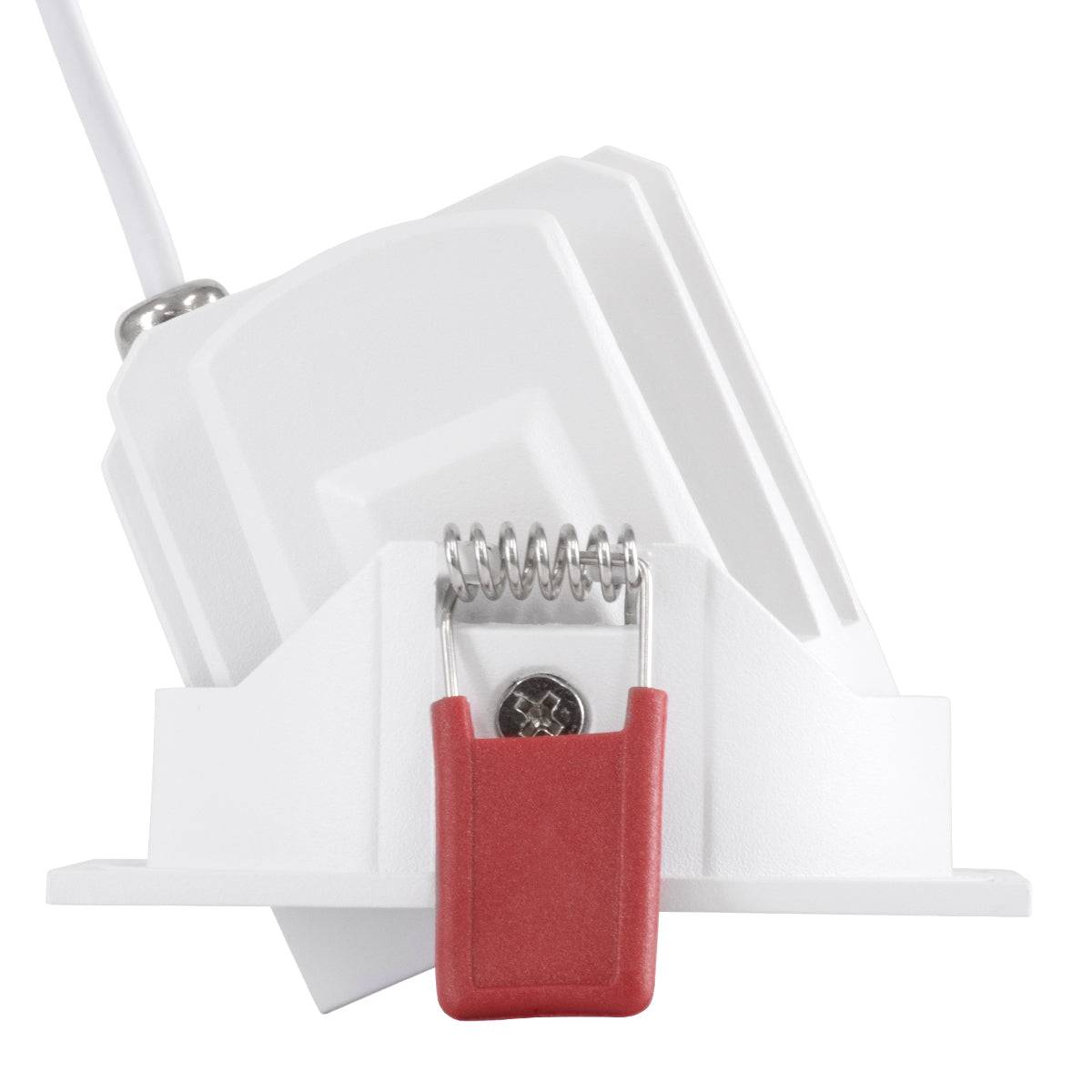 GloboStar® LEO-SQ 60289 Χωνευτό LED Spot Downlight TrimLess Μ8.5xΠ8.5cm 10W 1250lm 38° AC 220-240V IP20 Μ8.5 x Π8.5 x Υ6.6cm - Τετράγωνο - Κινούμενο - Λευκό με Μαύρο Κάτοπτρο & Anti-Glare HoneyComb - Θερμό Λευκό 2700K - Bridgelux COB - 5 Years Warranty - ledmania.gr