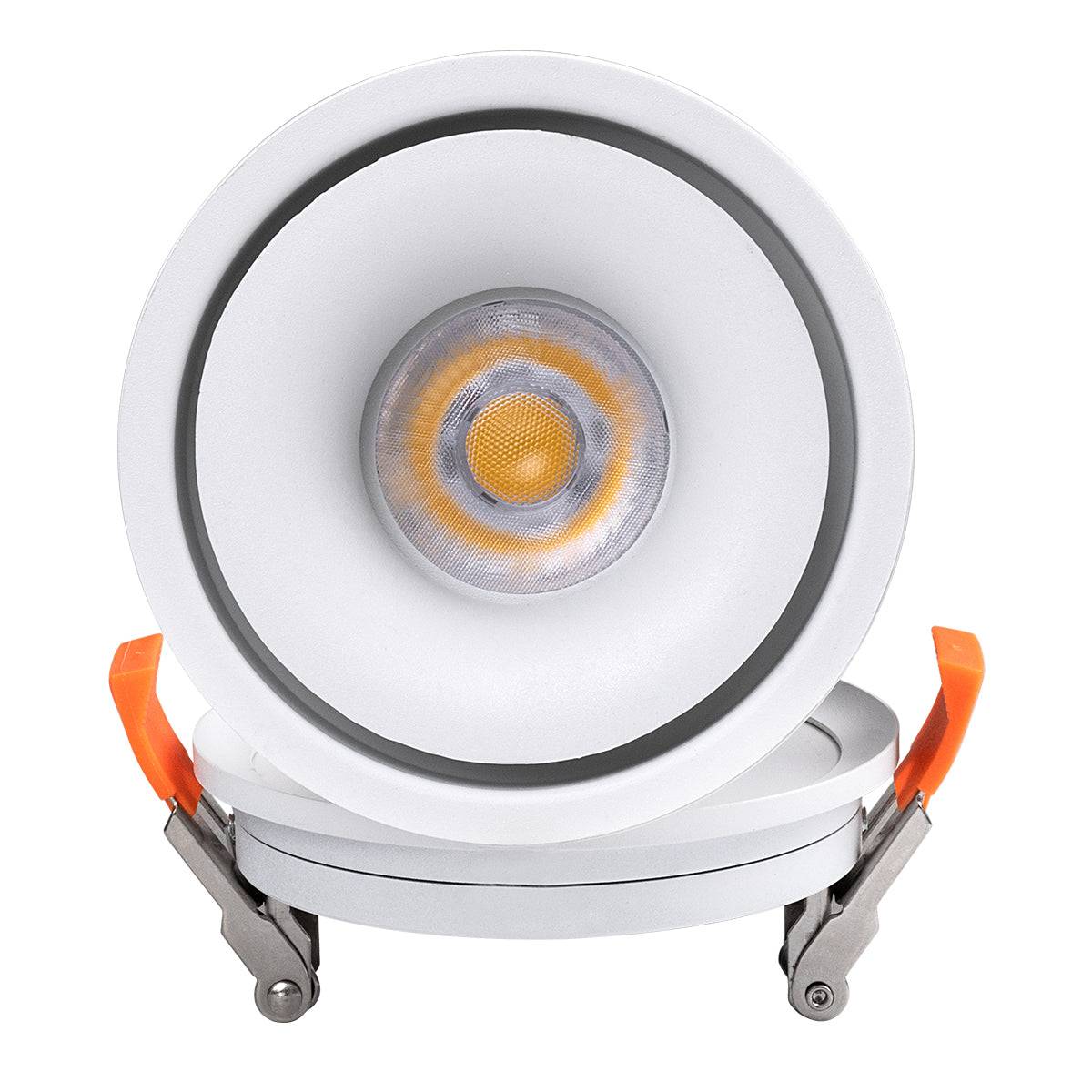 GloboStar® OMEGA-R 60294 Χωνευτό LED Spot Downlight TrimLess Φ10cm 12W 1560lm 36° AC 220-240V IP20 Φ10 x Υ8.2cm - Στρόγγυλο - Λευκό - Φυσικό Λευκό 4500K - Bridgelux COB - 5 Years Warranty - ledmania.gr