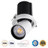 GloboStar® VIRGO-B 60310 Χωνευτό LED Spot Downlight TrimLess Φ13.5cm 20W 2600lm 36° AC 220-240V IP20 Φ13.5cm x Υ14cm - Στρόγγυλο - Λευκό με Μαύρο Κάτοπτρο - Φυσικό Λευκό 4500K - Bridgelux COB - 5 Years Warranty - ledmania.gr
