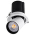 GloboStar® VIRGO-B 60310 Χωνευτό LED Spot Downlight TrimLess Φ13.5cm 20W 2600lm 36° AC 220-240V IP20 Φ13.5cm x Υ14cm - Στρόγγυλο - Λευκό με Μαύρο Κάτοπτρο - Φυσικό Λευκό 4500K - Bridgelux COB - 5 Years Warranty - ledmania.gr