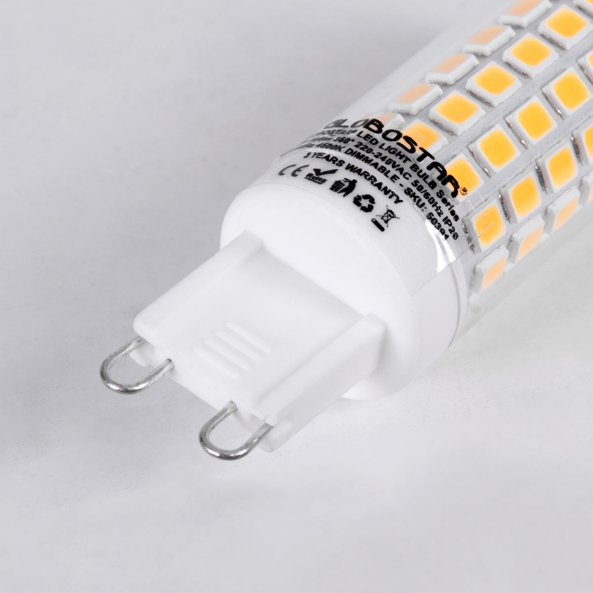 GloboStar® 60392 Λάμπα LED G9 4W 544lm 360° AC 220-240V IP20 Φ1.86 x Υ6.3cm Θερμό Λευκό 2700K Dimmable