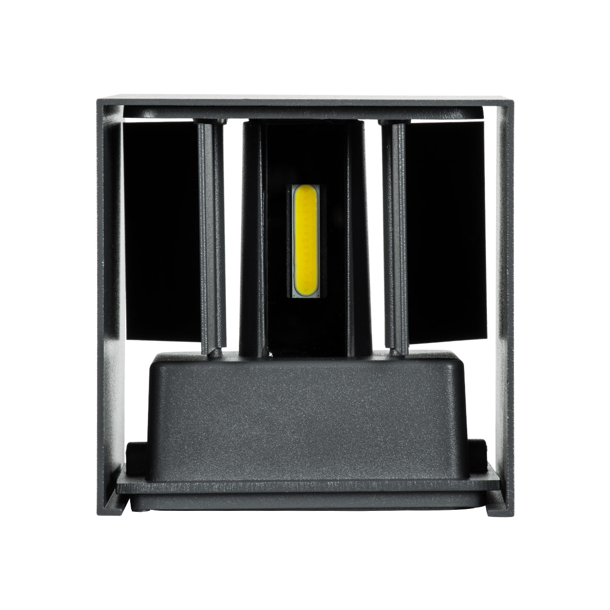 GloboStar® AXIS-S 60567 Φωτιστικό Τοίχου - Απλίκα Αρχιτεκτονικού Φωτισμού Εσωτερικού/Εξωτερικού Χώρου Up & Down LED 10W 1250lm 10 έως 60° AC 220-240V Αδιάβροχο IP65 Μ10 x Π10 x Υ10cm - Ψυχρό Λευκό 6000K - Γκρι Ανθρακί - Bridgelux Chip - 3 Χρόνια Εγγύηση - ledmania.gr