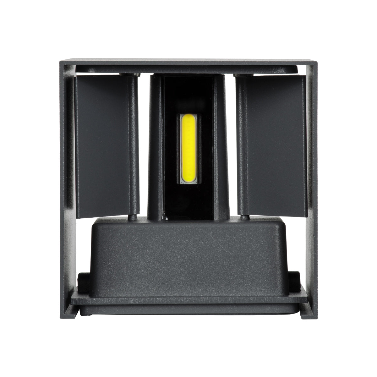 GloboStar® AXIS-S 60567 Φωτιστικό Τοίχου - Απλίκα Αρχιτεκτονικού Φωτισμού Εσωτερικού/Εξωτερικού Χώρου Up & Down LED 10W 1250lm 10 έως 60° AC 220-240V Αδιάβροχο IP65 Μ10 x Π10 x Υ10cm - Ψυχρό Λευκό 6000K - Γκρι Ανθρακί - Bridgelux Chip - 3 Χρόνια Εγγύηση - ledmania.gr