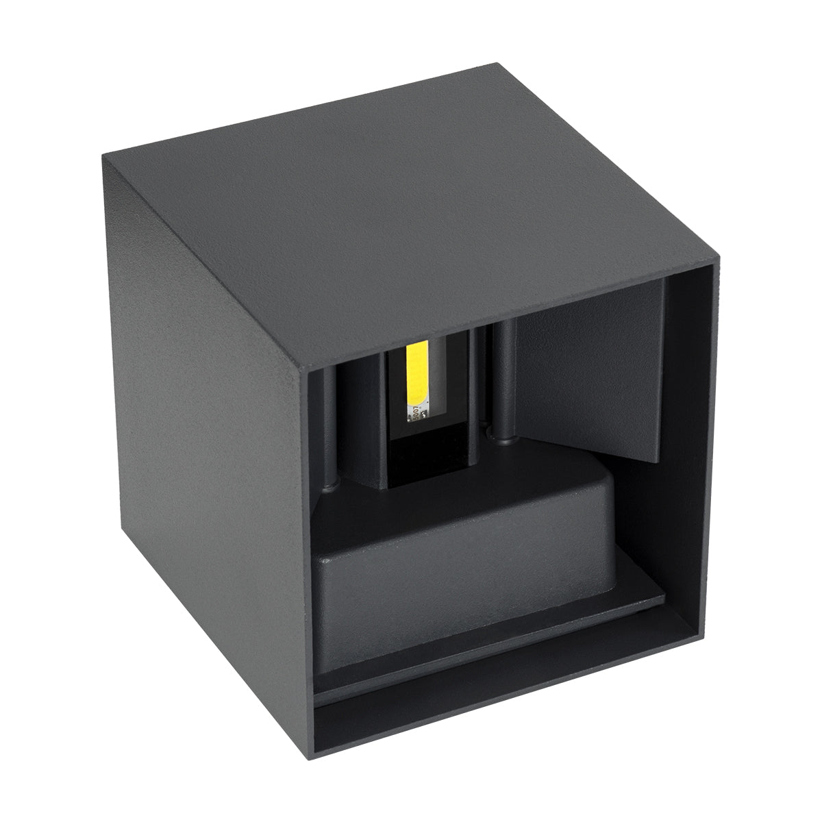GloboStar® AXIS-S 60567 Φωτιστικό Τοίχου - Απλίκα Αρχιτεκτονικού Φωτισμού Εσωτερικού/Εξωτερικού Χώρου Up & Down LED 10W 1250lm 10 έως 60° AC 220-240V Αδιάβροχο IP65 Μ10 x Π10 x Υ10cm - Ψυχρό Λευκό 6000K - Γκρι Ανθρακί - Bridgelux Chip - 3 Χρόνια Εγγύηση - ledmania.gr