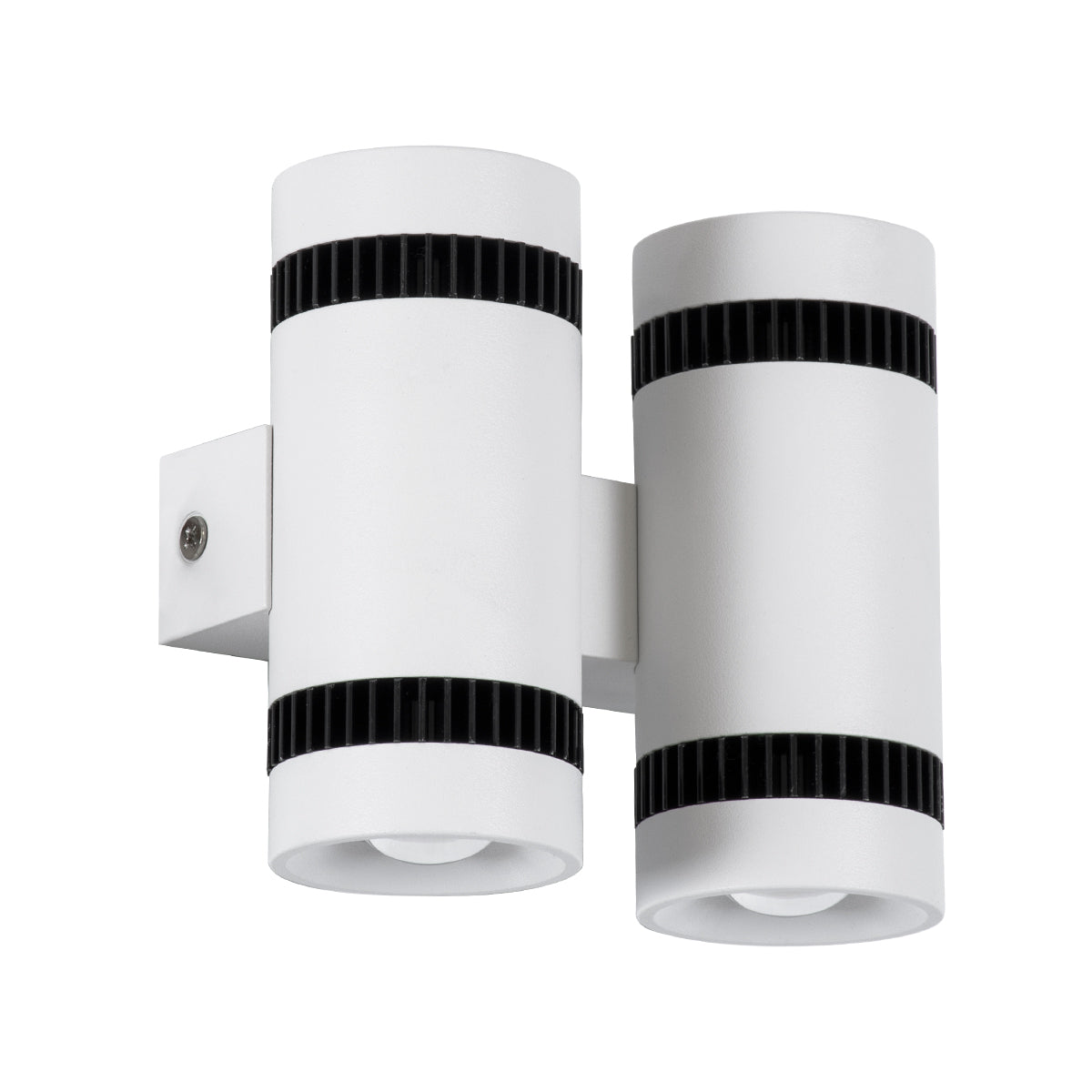 GloboStar® CANNONAL 60578 Φωτιστικό Τοίχου - Απλίκα Αρχιτεκτονικού Φωτισμού Εσωτερικού Χώρου Up & Down LED 20W 2300lm 30° AC 220-240V IP20 Μ12 x Π6.5 x Υ11cm - Θερμό Λευκό 2700K - Λευκό με Μαύρο - Bridgelux Chip - 3 Χρόνια Εγγύηση - ledmania.gr