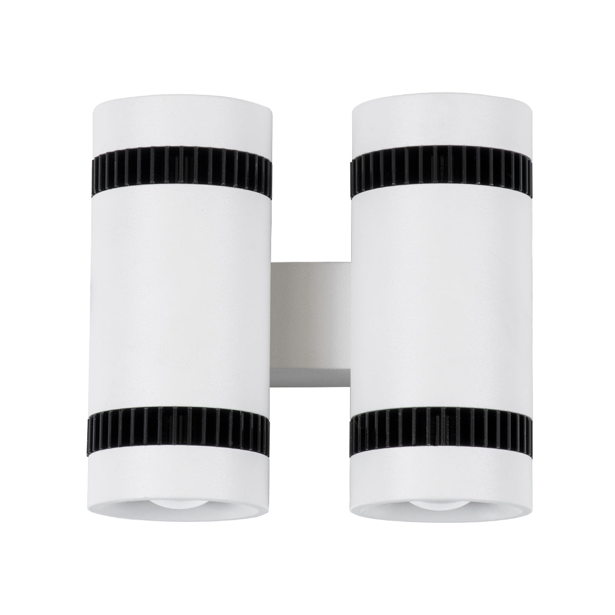 GloboStar® CANNONAL 60578 Φωτιστικό Τοίχου - Απλίκα Αρχιτεκτονικού Φωτισμού Εσωτερικού Χώρου Up & Down LED 20W 2300lm 30° AC 220-240V IP20 Μ12 x Π6.5 x Υ11cm - Θερμό Λευκό 2700K - Λευκό με Μαύρο - Bridgelux Chip - 3 Χρόνια Εγγύηση - ledmania.gr