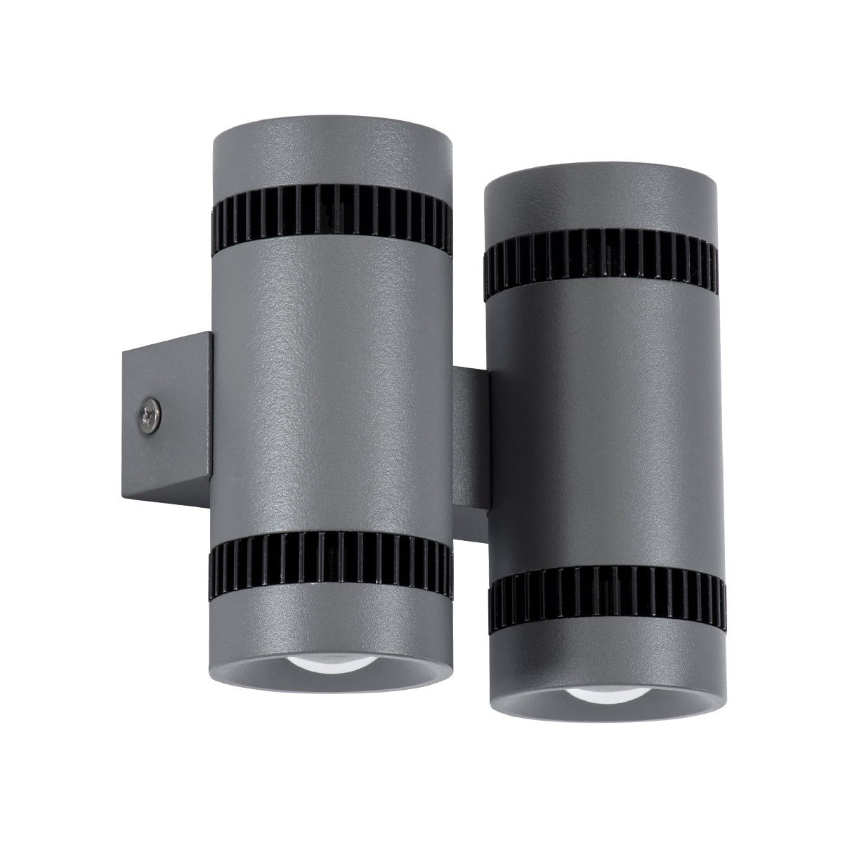 GloboStar® CANNONAL 60579 Φωτιστικό Τοίχου - Απλίκα Αρχιτεκτονικού Φωτισμού Εσωτερικού Χώρου Up & Down LED 20W 2300lm 30° AC 220-240V IP20 Μ12 x Π6.5 x Υ11cm - Θερμό Λευκό 2700K - Γκρι Ανθρακί με Μαύρο - Bridgelux Chip - 3 Χρόνια Εγγύηση - ledmania.gr