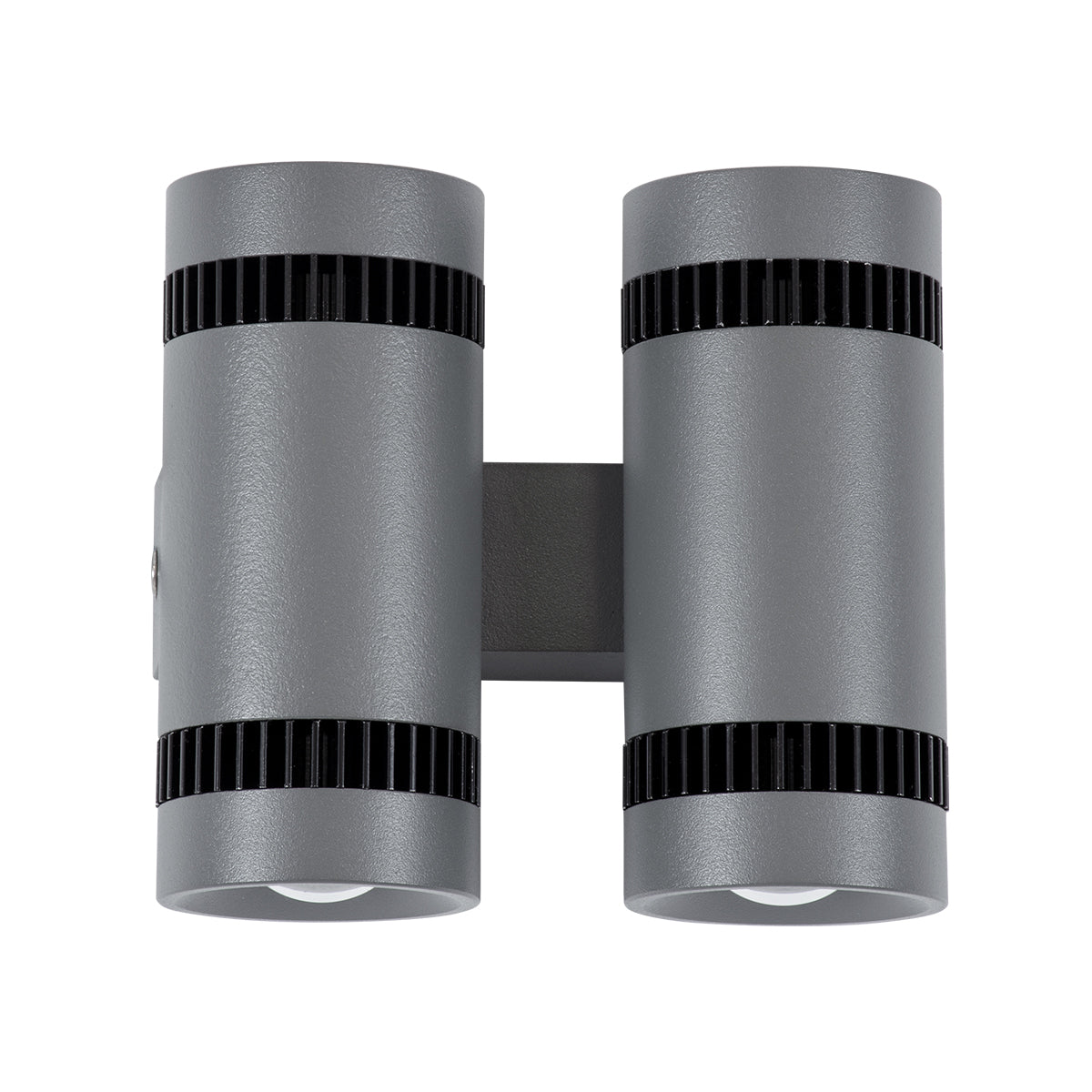 GloboStar® CANNONAL 60579 Φωτιστικό Τοίχου - Απλίκα Αρχιτεκτονικού Φωτισμού Εσωτερικού Χώρου Up & Down LED 20W 2300lm 30° AC 220-240V IP20 Μ12 x Π6.5 x Υ11cm - Θερμό Λευκό 2700K - Γκρι Ανθρακί με Μαύρο - Bridgelux Chip - 3 Χρόνια Εγγύηση - ledmania.gr