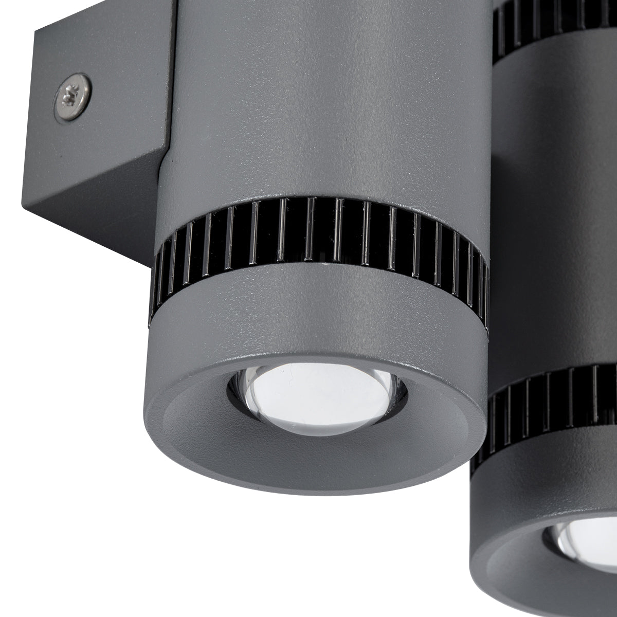 GloboStar® CANNONAL 60579 Φωτιστικό Τοίχου - Απλίκα Αρχιτεκτονικού Φωτισμού Εσωτερικού Χώρου Up & Down LED 20W 2300lm 30° AC 220-240V IP20 Μ12 x Π6.5 x Υ11cm - Θερμό Λευκό 2700K - Γκρι Ανθρακί με Μαύρο - Bridgelux Chip - 3 Χρόνια Εγγύηση - ledmania.gr