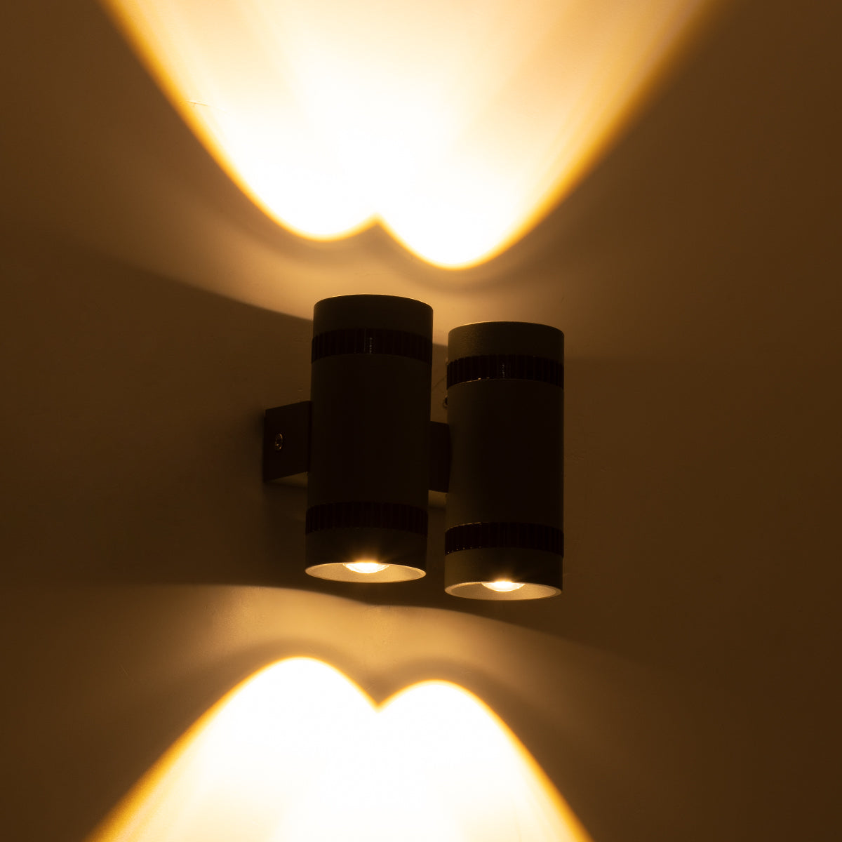 GloboStar® CANNONAL 60579 Φωτιστικό Τοίχου - Απλίκα Αρχιτεκτονικού Φωτισμού Εσωτερικού Χώρου Up & Down LED 20W 2300lm 30° AC 220-240V IP20 Μ12 x Π6.5 x Υ11cm - Θερμό Λευκό 2700K - Γκρι Ανθρακί με Μαύρο - Bridgelux Chip - 3 Χρόνια Εγγύηση - ledmania.gr