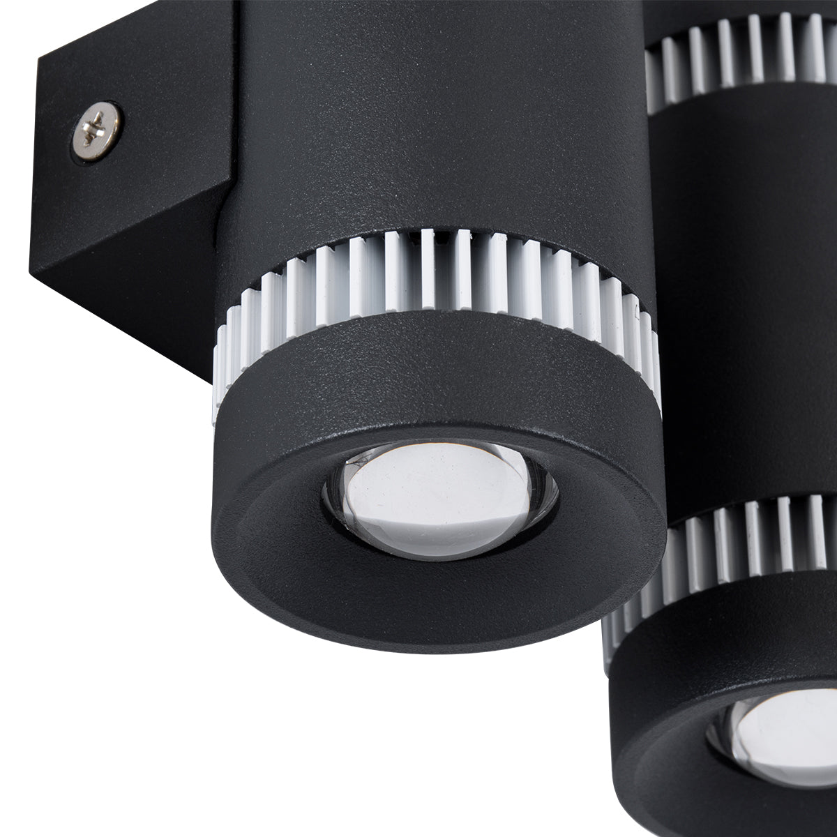 GloboStar® CANNONAL 60580 Φωτιστικό Τοίχου - Απλίκα Αρχιτεκτονικού Φωτισμού Εσωτερικού Χώρου Up & Down LED 20W 2300lm 30° AC 220-240V IP20 Μ12 x Π6.5 x Υ11cm - Θερμό Λευκό 2700K - Μαύρο με Λευκό - Bridgelux Chip - 3 Χρόνια Εγγύηση - ledmania.gr