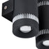 GloboStar® CANNONAL 60580 Φωτιστικό Τοίχου - Απλίκα Αρχιτεκτονικού Φωτισμού Εσωτερικού Χώρου Up & Down LED 20W 2300lm 30° AC 220-240V IP20 Μ12 x Π6.5 x Υ11cm - Θερμό Λευκό 2700K - Μαύρο με Λευκό - Bridgelux Chip - 3 Χρόνια Εγγύηση - ledmania.gr
