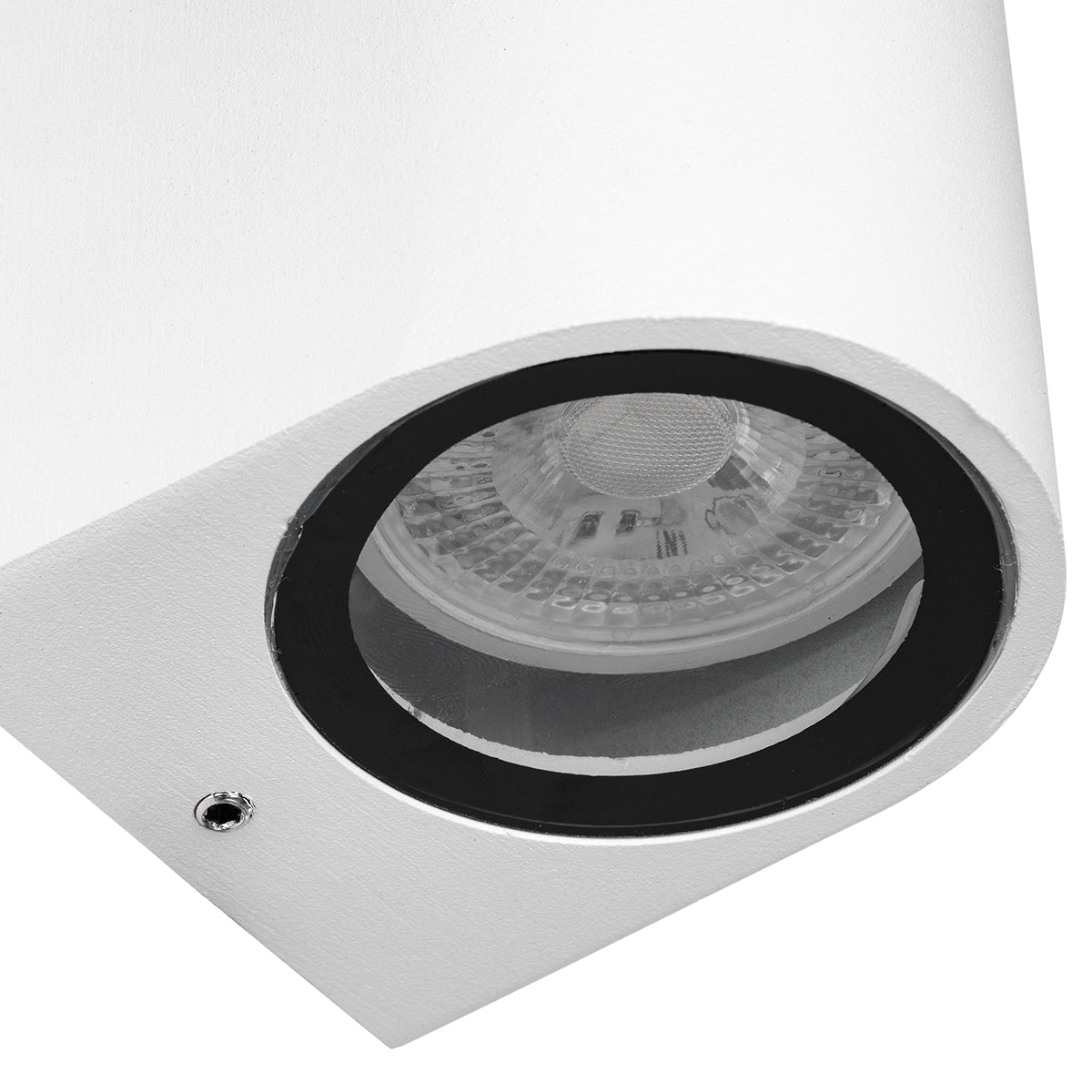 GloboStar® MURANO 60608 Φωτιστικό Τοίχου - Απλίκα Αρχιτεκτονικού Φωτισμού Εξωτερικού Χώρου Up & Down Αλουμινίου με Ντουί 2 x GU10 AC 220-240V Αδιάβροχο IP65 L15 x W8 x H6.8cm - Λευκό - 5 Years Warranty - ledmania.gr