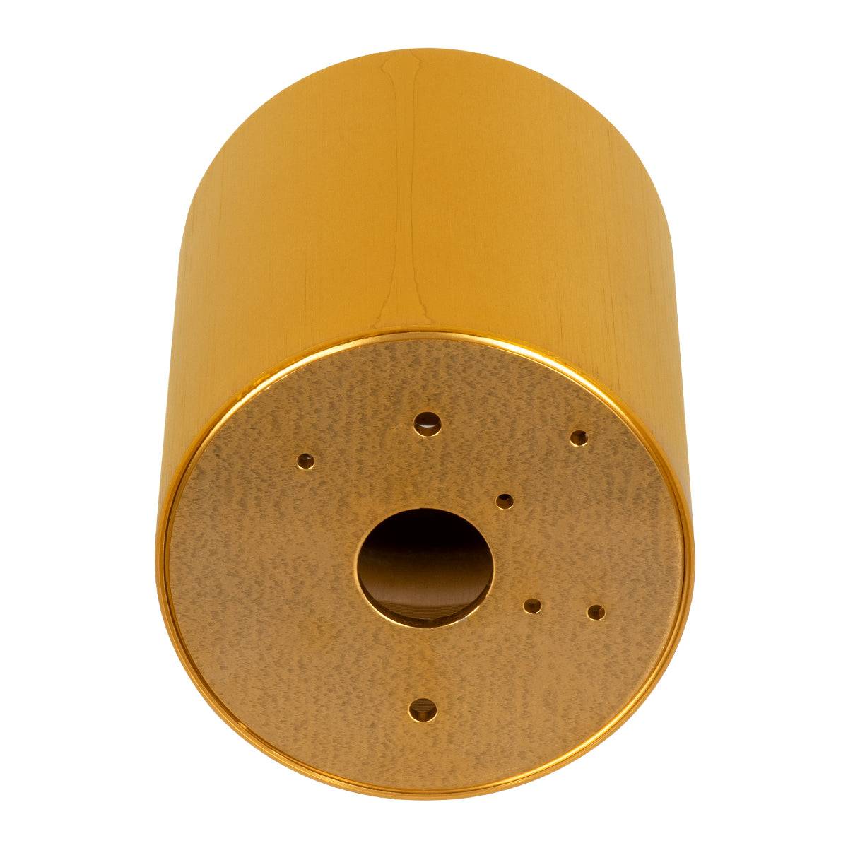 GloboStar® AKIRA 60620 Επιφανειακό Κινούμενο Στρόγγυλο Φωτιστικό Σποτ Αλουμινίου με Ντουί GU10 AC 220-240V IP44 Φ8 x Υ10cm - Χρυσό Βούρτσας - 5 Years Warranty - ledmania.gr
