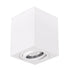 GloboStar® AKIRA 60622 Επιφανειακό Κινούμενο Τετράγωνο Φωτιστικό Σποτ Αλουμινίου με Ντουί GU10 AC 220-240V IP44 Μ8 x Π8 x Υ10cm - Λευκό - 5 Years Warranty - ledmania.gr