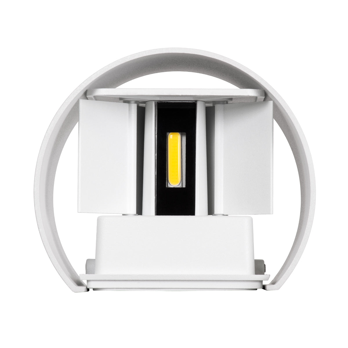 GloboStar® AXIS-R 60638 Φωτιστικό Τοίχου - Απλίκα Αρχιτεκτονικού Φωτισμού Εσωτερικού/Εξωτερικού Χώρου Up & Down LED 10W 1200lm 10 έως 60° AC 220-240V Αδιάβροχο IP65 Μ10 x Π10 x Υ10cm - Φυσικό Λευκό 4500K - Λευκό - Bridgelux Chip - 3 Years Warranty - ledmania.gr