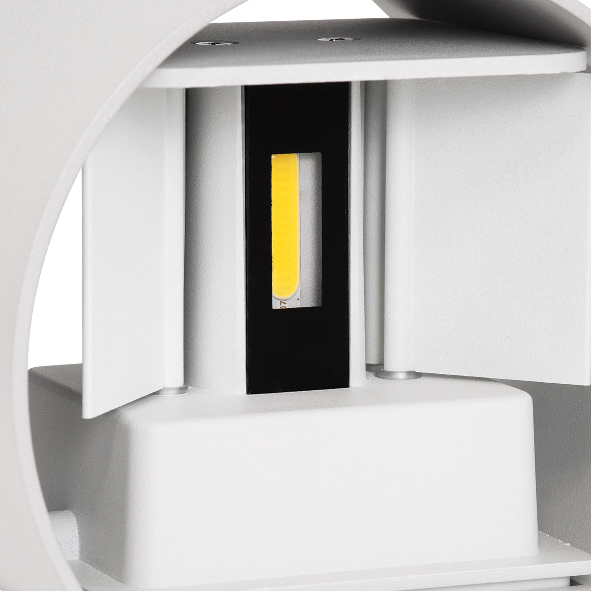 GloboStar® AXIS-R 60638 Φωτιστικό Τοίχου - Απλίκα Αρχιτεκτονικού Φωτισμού Εσωτερικού/Εξωτερικού Χώρου Up & Down LED 10W 1200lm 10 έως 60° AC 220-240V Αδιάβροχο IP65 Μ10 x Π10 x Υ10cm - Φυσικό Λευκό 4500K - Λευκό - Bridgelux Chip - 3 Years Warranty - ledmania.gr
