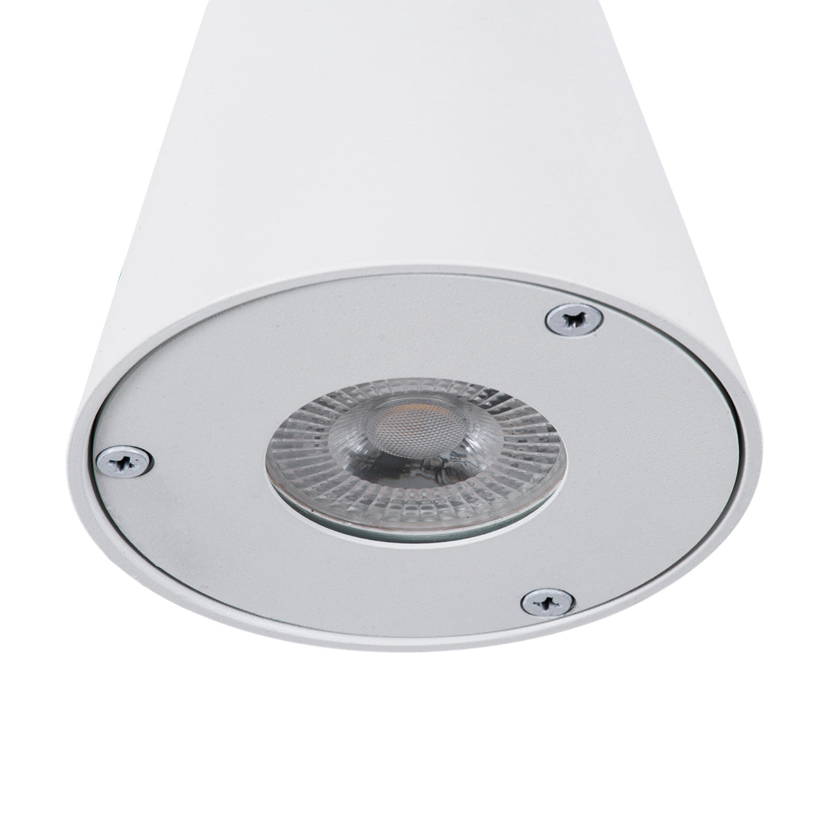 GloboStar® GARDENIA 60793 Φωτιστικό Τοίχου - Απλίκα Αρχιτεκτονικού Φωτισμού Εσωτερικού/Εξωτερικού Χώρου Up or Down Μονόφωτο 1 x GU10 AC220-240V Αδιάβροχο IP65 - Σώμα Αλουμινίου & Tempered Glass - Μ9.5 x Π13 x Υ7.7cm - Λευκό - 5 Years Warranty - ledmania.gr
