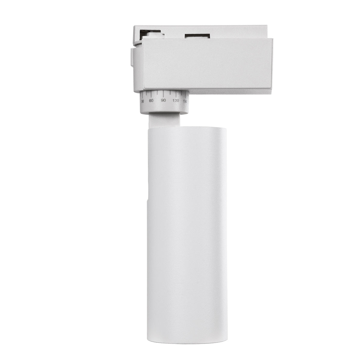 GloboStar® LUGANO 60802 Μονοφασικό Φωτιστικό Σποτ Ράγας LED 10W 1200lm 36° Acrylic HQ LENS AC 220-240V IP20 Φ4.5 x Υ19cm Θερμό Λευκό 2700K - EUROTRACK® System 1L+1N - Λευκό - Bridgelux Chip - TÜV Certified Driver - 5 Χρόνια Εγγύηση - ledmania.gr