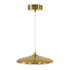 GloboStar® BARON 60886 Κρεμαστή Πλαφονιέρα Οροφής LED CCT 12W 1440lm 120° AC 220-240V - Εναλλαγή Φωτισμού μέσω Διακόπτη On/Off All In One Ψυχρό 6000k+Φυσικό 4500k+Θερμό 2700k Φ25 x Υ8cm - Χρυσό Πλατίνα - 3 Years Warranty - ledmania.gr