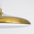 GloboStar® BARON 60886 Κρεμαστή Πλαφονιέρα Οροφής LED CCT 12W 1440lm 120° AC 220-240V - Εναλλαγή Φωτισμού μέσω Διακόπτη On/Off All In One Ψυχρό 6000k+Φυσικό 4500k+Θερμό 2700k Φ25 x Υ8cm - Χρυσό Πλατίνα - 3 Years Warranty - ledmania.gr