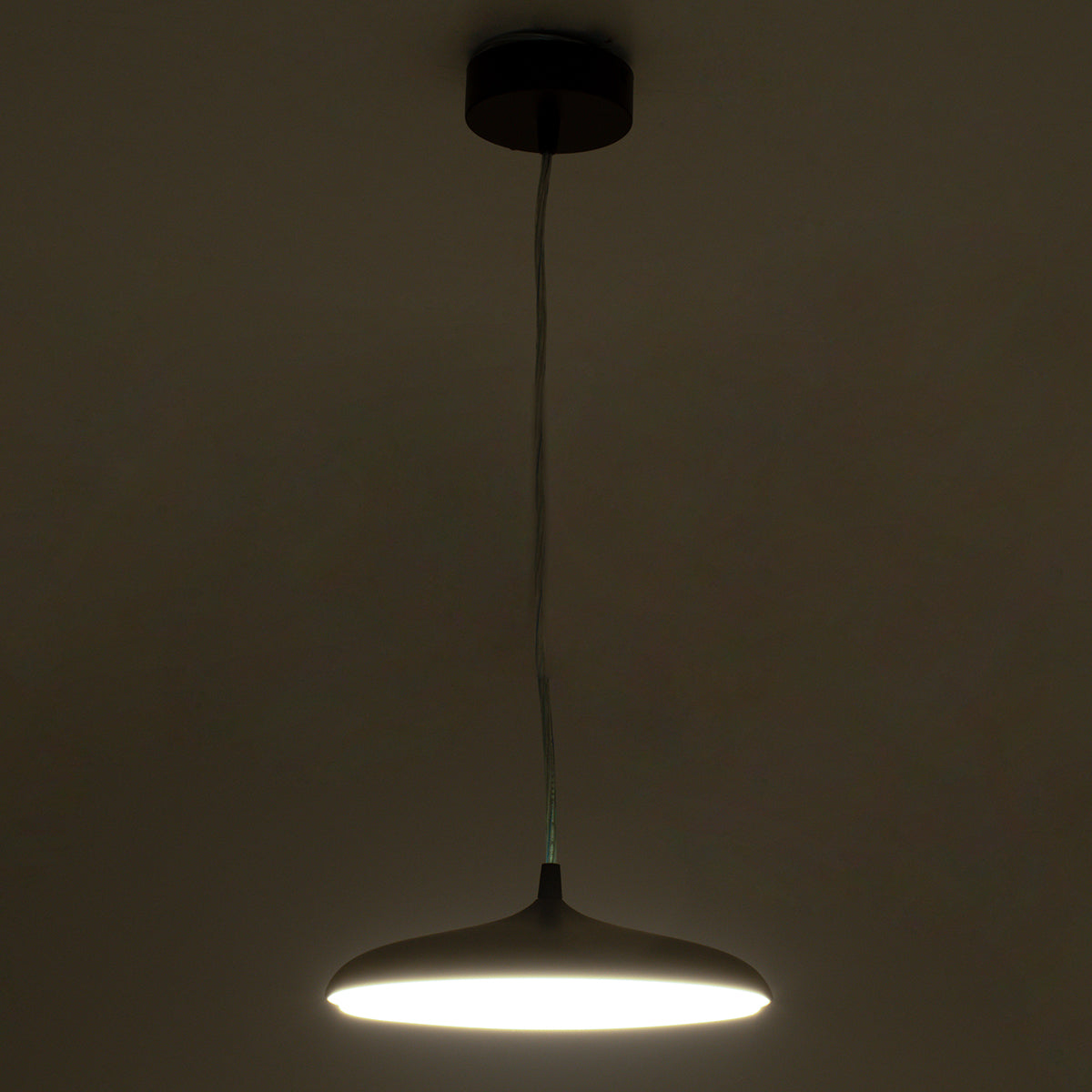 GloboStar® BARON 60886 Κρεμαστή Πλαφονιέρα Οροφής LED CCT 12W 1440lm 120° AC 220-240V - Εναλλαγή Φωτισμού μέσω Διακόπτη On/Off All In One Ψυχρό 6000k+Φυσικό 4500k+Θερμό 2700k Φ25 x Υ8cm - Χρυσό Πλατίνα - 3 Years Warranty - ledmania.gr