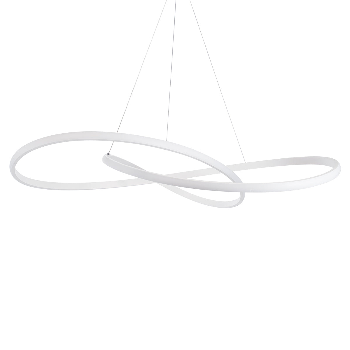 GloboStar® DEXTER 60918 Κρεμαστό Φωτιστικό Οροφής Design LED CCT 120W 13440lm 300° AC 220-240V - Εναλλαγή Φωτισμού μέσω Τηλεχειριστηρίου All In One Ψυχρό 6000k+Φυσικό 4500k+Θερμό 2700k Dimmable Φ103cm - Λευκό - 3 Years Warranty - ledmania.gr