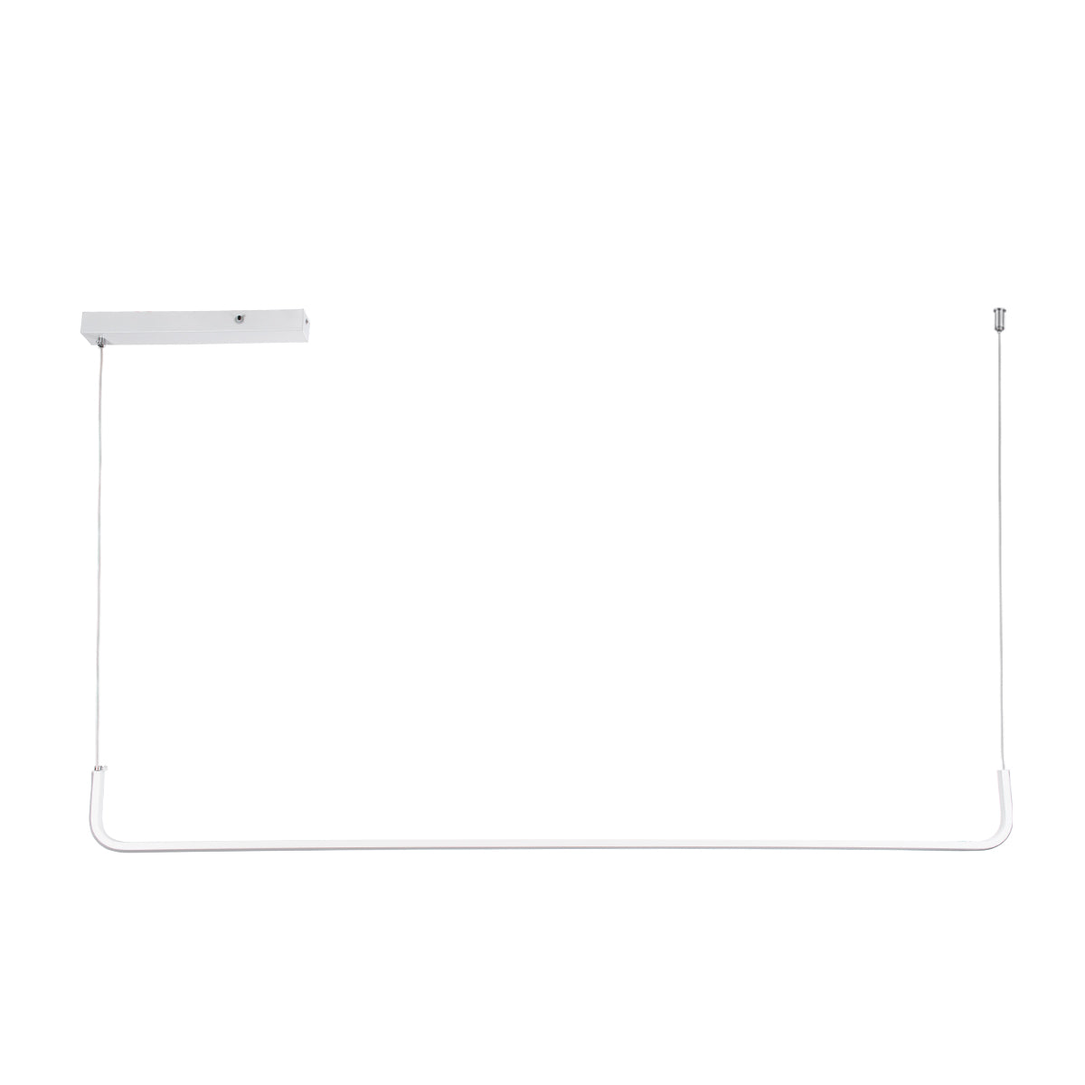 GloboStar® LINARIA 60922 Κρεμαστό Φωτιστικό Οροφής Design LED CCT 36W 4150lm 200° AC 220-240V - Εναλλαγή Φωτισμού μέσω Τηλεχειριστηρίου All In One Ψυχρό 6000k+Φυσικό 4500k+Θερμό 2700k Dimmable Μ120 x Π2 x Υ10cm - Λευκό - 3 Years Warranty - ledmania.gr
