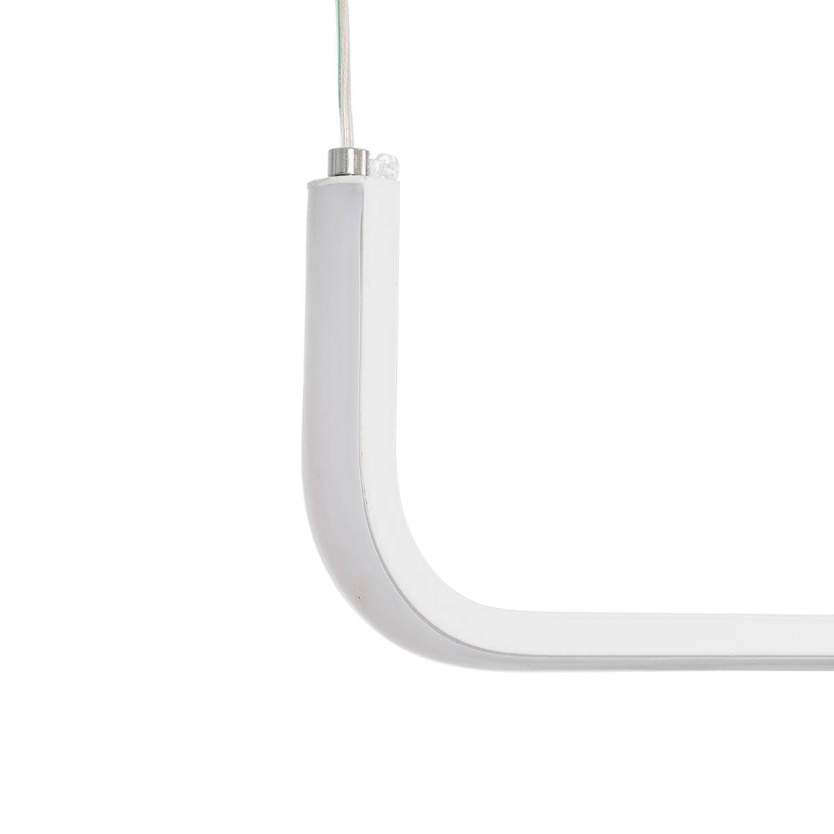 GloboStar® LINARIA 60922 Κρεμαστό Φωτιστικό Οροφής Design LED CCT 36W 4150lm 200° AC 220-240V - Εναλλαγή Φωτισμού μέσω Τηλεχειριστηρίου All In One Ψυχρό 6000k+Φυσικό 4500k+Θερμό 2700k Dimmable Μ120 x Π2 x Υ10cm - Λευκό - 3 Years Warranty - ledmania.gr