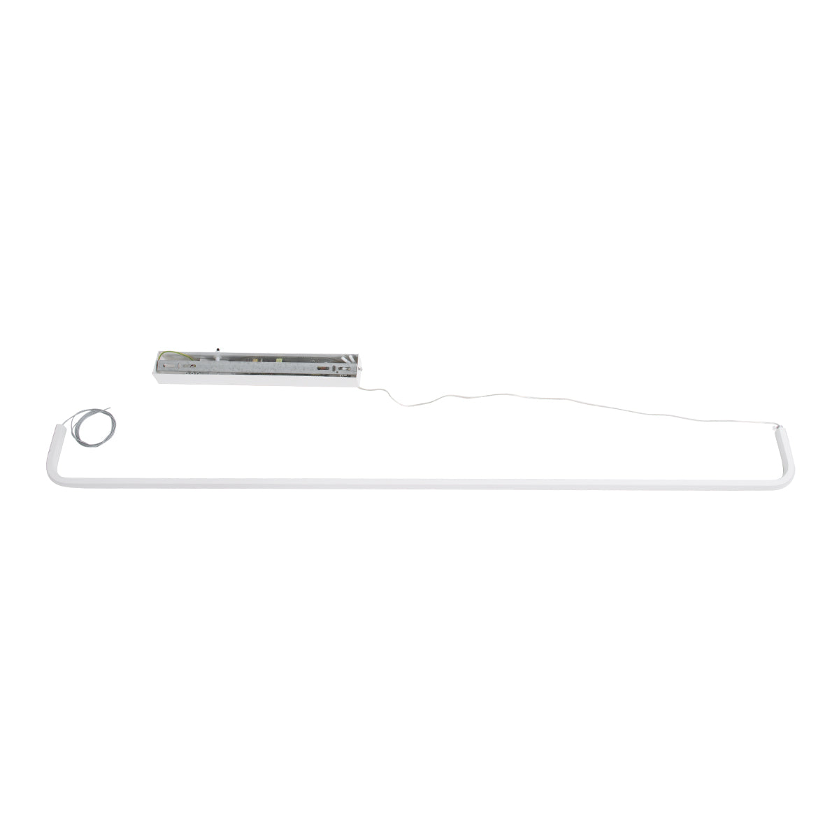 GloboStar® LINARIA 60922 Κρεμαστό Φωτιστικό Οροφής Design LED CCT 36W 4150lm 200° AC 220-240V - Εναλλαγή Φωτισμού μέσω Τηλεχειριστηρίου All In One Ψυχρό 6000k+Φυσικό 4500k+Θερμό 2700k Dimmable Μ120 x Π2 x Υ10cm - Λευκό - 3 Years Warranty - ledmania.gr