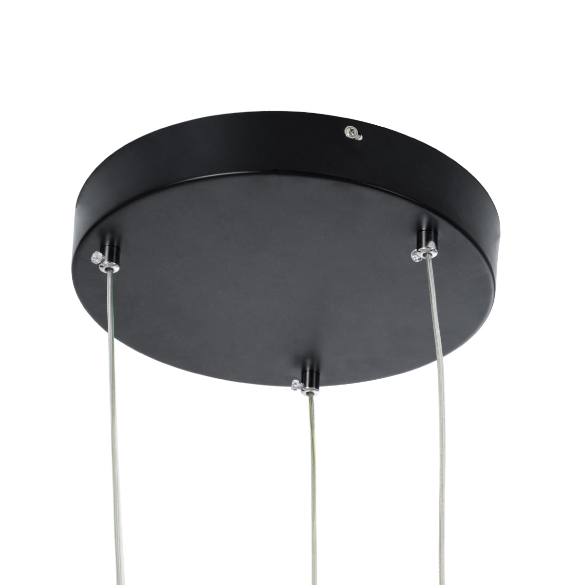GloboStar® KIBOO-TRIO 60931 Κρεμαστό Φωτιστικό Οροφής Design LED CCT 90W 10350lm 360° AC 220-240V - Εναλλαγή Φωτισμού μέσω Τηλεχειριστηρίου All In One Ψυχρό 6000k+Φυσικό 4500k+Θερμό 2700k Dimmable Μ60 x Π60 x Υ80cm - Μαύρο - 3 Years Warranty - ledmania.gr
